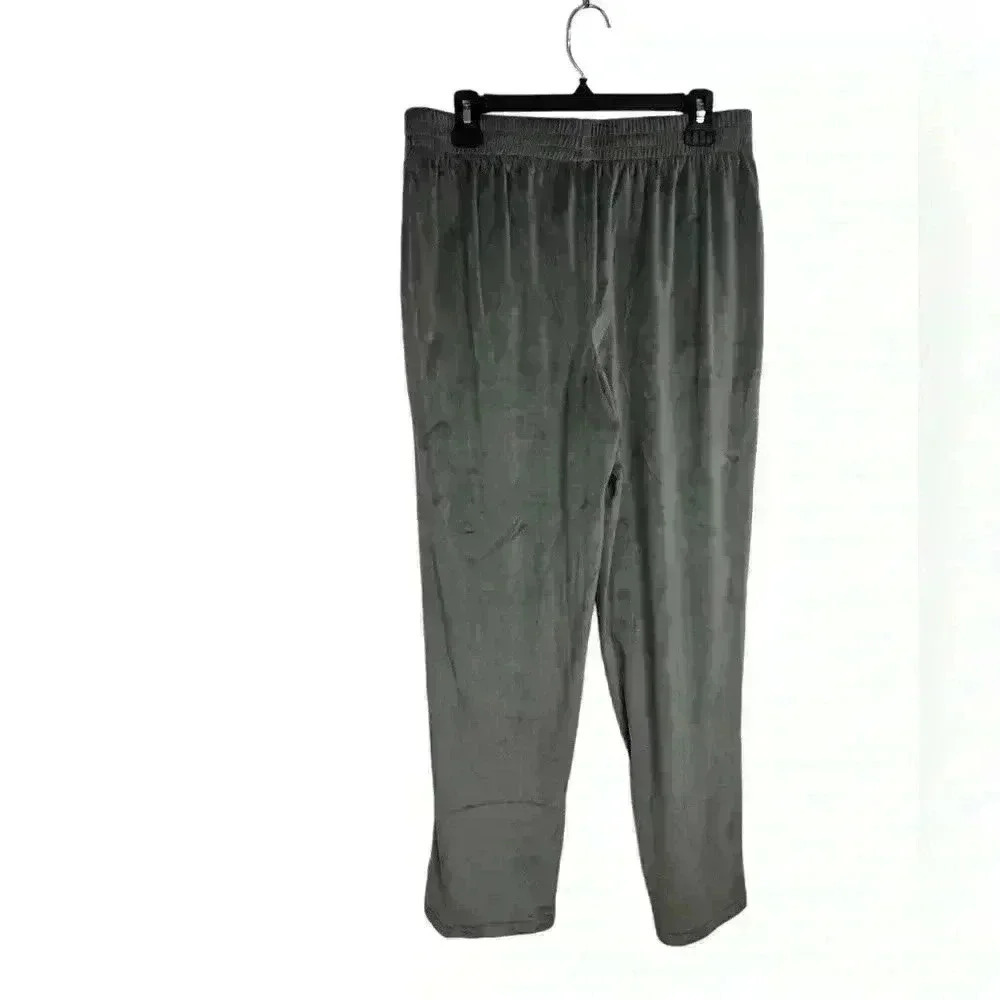 SKIMS VELOUR Wide Leg Track PANTS In Gunmetal Size Medium - Picture 6 of 10